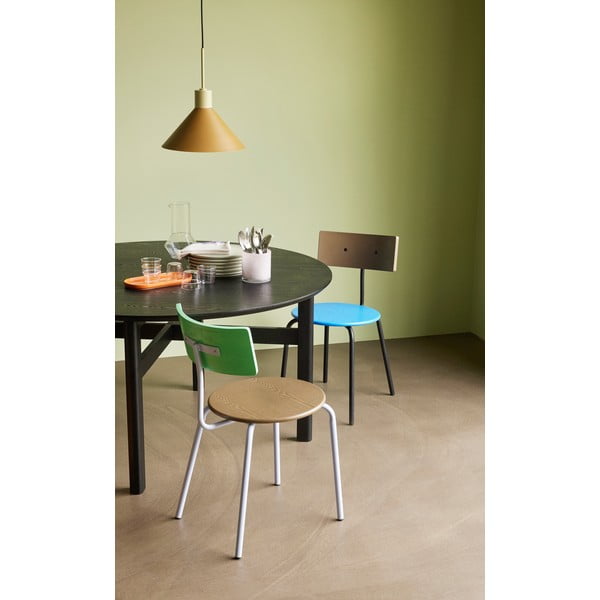 Masă de dining neagră rotundă ø 140 cm Fjord – Hübsch-image-1