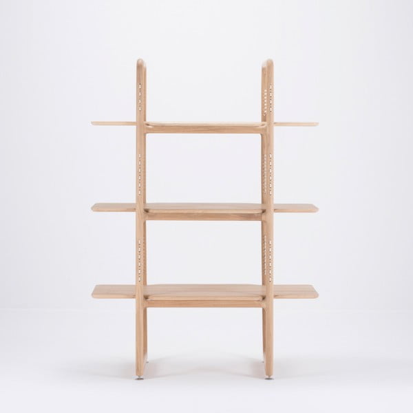 Bibliotecă din lemn masiv de stejar Gazzda Muse, înălțime 140 cm-image-3