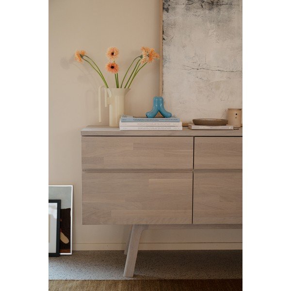 Comodă în culoare naturală deschisă din lemn de stejar 170x77x42 cm Cleardale – Rowico-image-1