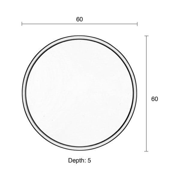 Oglindă Zuiver Bandit, ⌀ 60 cm, auriu-image-1