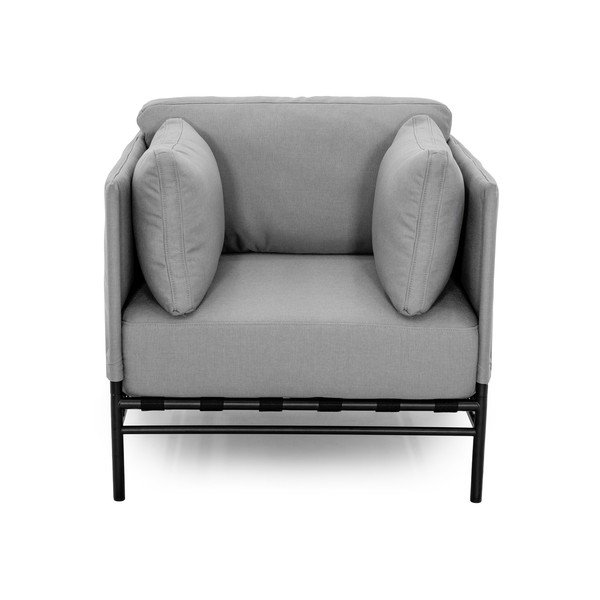 Fotoliu de grădină gri deschis capitonat Dandy – Sit Sit-image-2