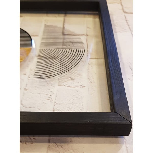 Tablou din sticlă cu ramă neagră Vavien Artwork Shapes II., 32 x 42 cm-image-1