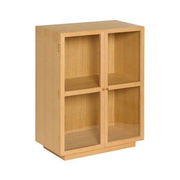 Vitrină în culoare naturală cu aspect de lemn de stejar suspendată 70x90x39 cm Mae – Hübsch-image-3