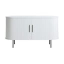 Comodă albă cu ușă glisantă 120x76x45 cm Nola – Unique Furniture