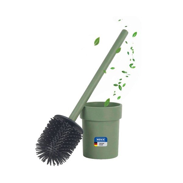 Perie de WC verde autoadezivă cu Turbo-Loc din plastic Lizan – Wenko-image-3