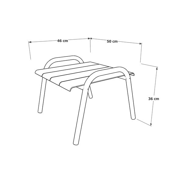 Masă auxiliară de grădină din aluminiu 50x45 cm Fleole – Ezeis-image-3