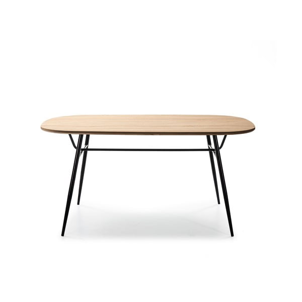 Masă dining cu blat în decor de lemn de stejar Marckeric Mirta-image-2