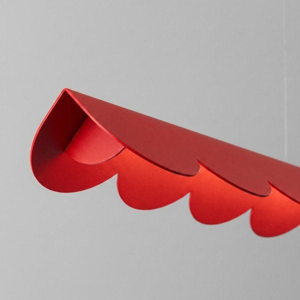 Lustră roșie LED din aluminiu BISCUIT – Thoro-image-4