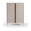 Dulap crem/în culoare naturală cu aspect de lemn de stejar 90x120x40 cm Lucile – Marckeric