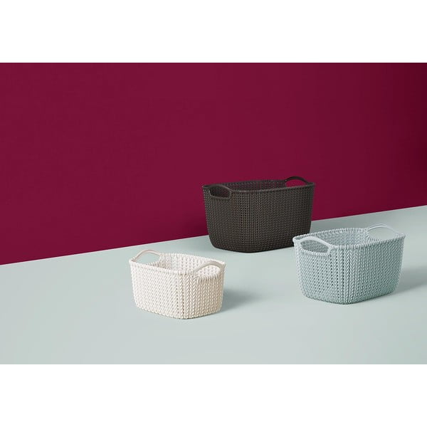 Coș depozitare Curver Knit, 3 l, alb-image-4