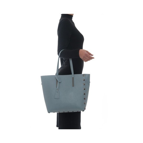 Geantă din piele Isabella Rhea Junipernus, albastră-image-1