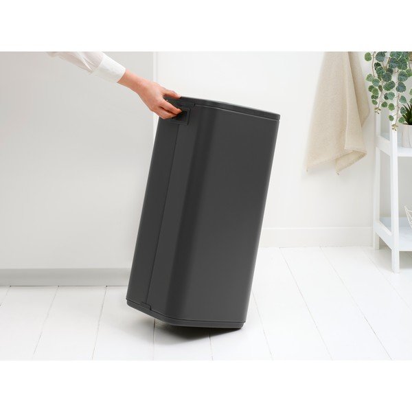 Coș de gunoi gri închis cu senzori de atingere din oțel 30 l Bo Touch – Brabantia-image-2