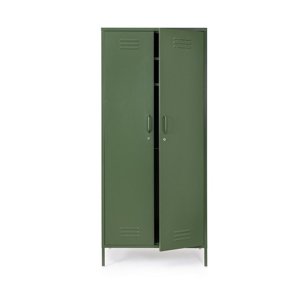 Dulap verde închis din metal cu încuietoare 80x185x50 cm Cambridge – Yes Everyday-image-3