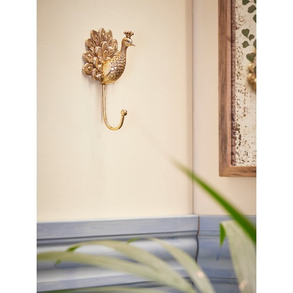 Cârlig auriu de montat pe perete din metal Dun – Bloomingville-image-1