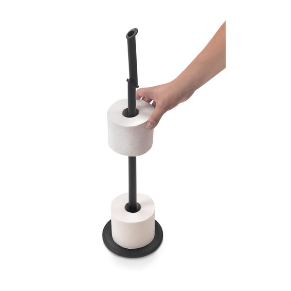 Suport pentru hârtie igienică negru mat din oțel Lava – Metaltex-image-2