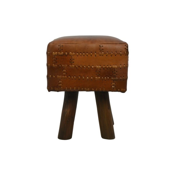 Scaun din piele de bovină HSM collection Art of Nature Vintage Cognac, 33 x 45 cm-image-1