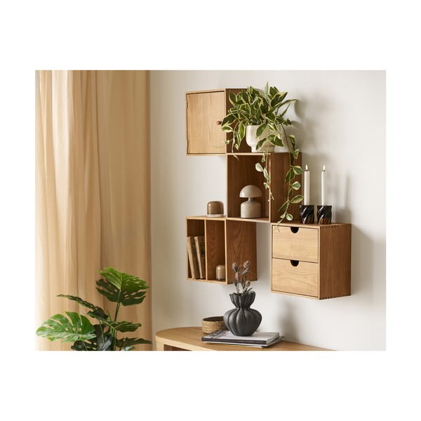 Raft în culoare naturală etajat din lemn de stejar 18 cm Townsville – House Nordic-image-3