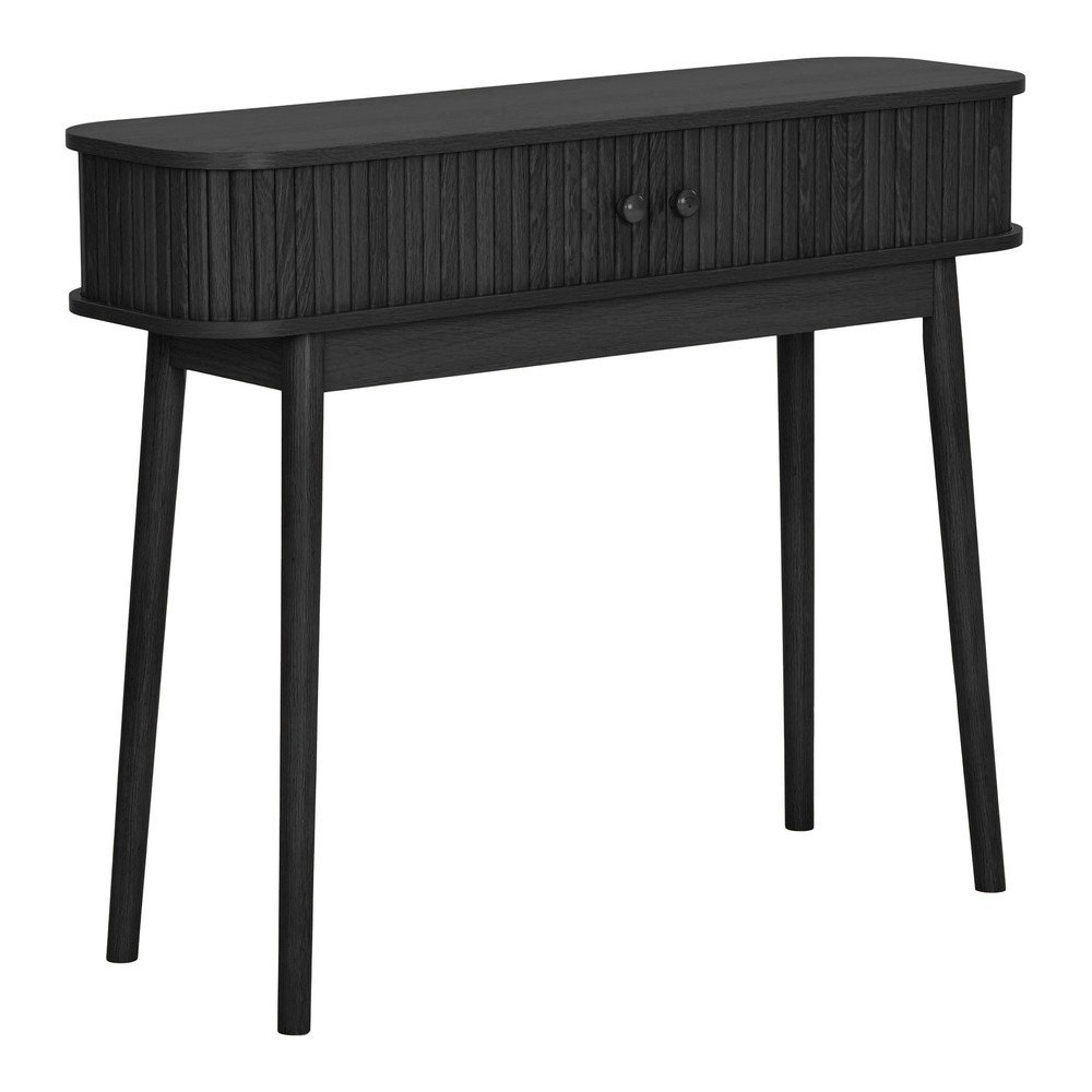 Masă consolă neagră din lemn de pin 30x100 cm Nikoo – House Nordic