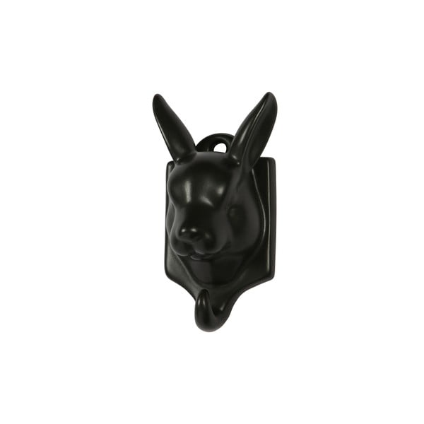 Decorațiune suspendată din porțelan WOOOD Nona Hare, negru-image-1