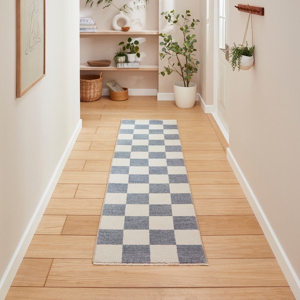 Covor tip traversă albastru 60x230 cm Baltimore – Think Rugs-image-1