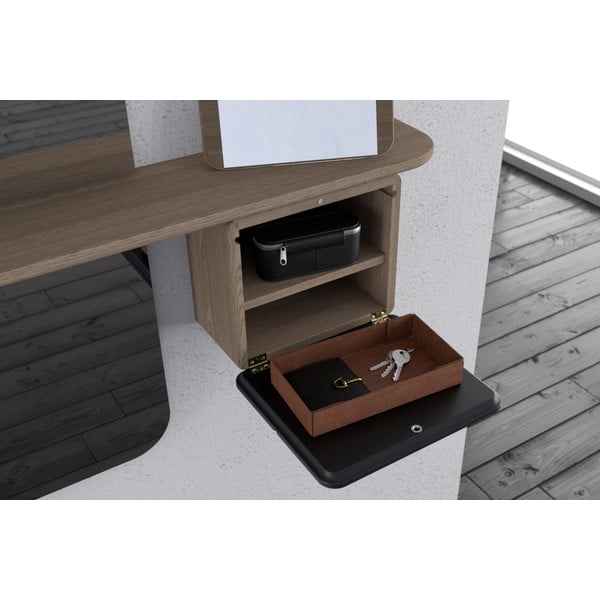 Set pentru hol gri antracit/în culoare naturală cu aspect de lemn de stejar One More Look – UMAGE-image-1