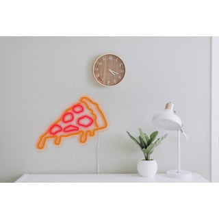 Decorațiune luminoasă de perete Candy Shock Pizza, 40 x 22 cm, roșu - portocaliu