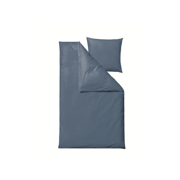 Lenjerie de pat din bumbac damasc pentru pat dublu Södahl Clear, 200 x 220 cm, albastru