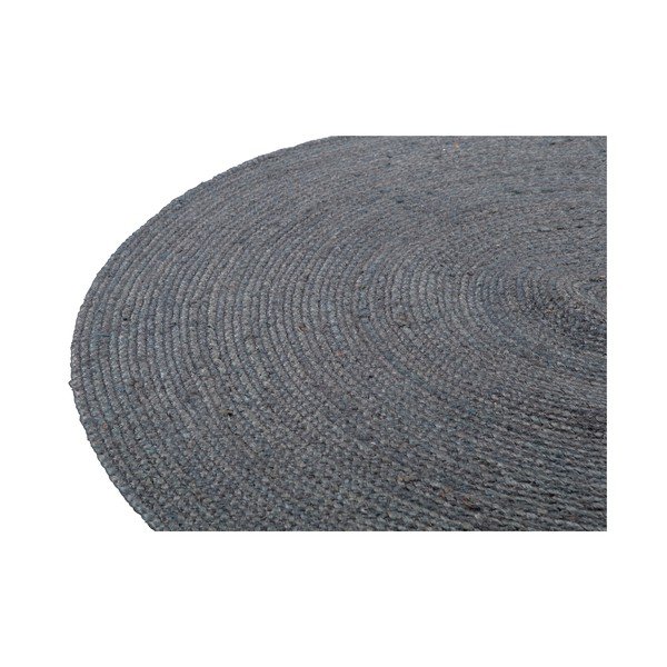 Covor gri rotund din iută ø 150 cm Ross – WOOOD-image-3