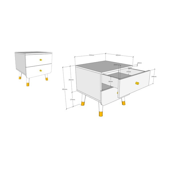 Noptieră din lemn de pin pentru camera copiilor Vipack Billy, verde măsliniu-image-2