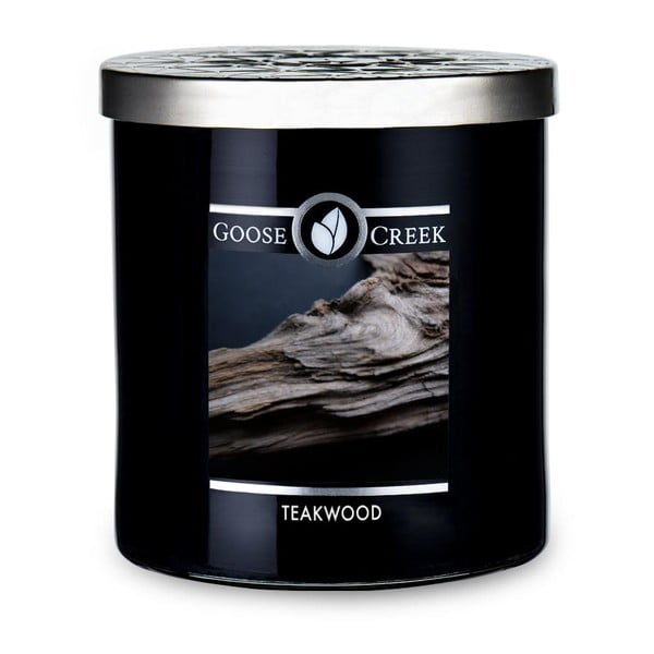 Lumânare parfumată în recipient de sticlă Goose Creek Men's Collection Teakwood, 50 ore de ardere