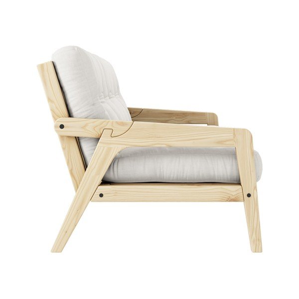 Canapea extensibilă alb/bej 204 cm Grab - Karup Design-image-4