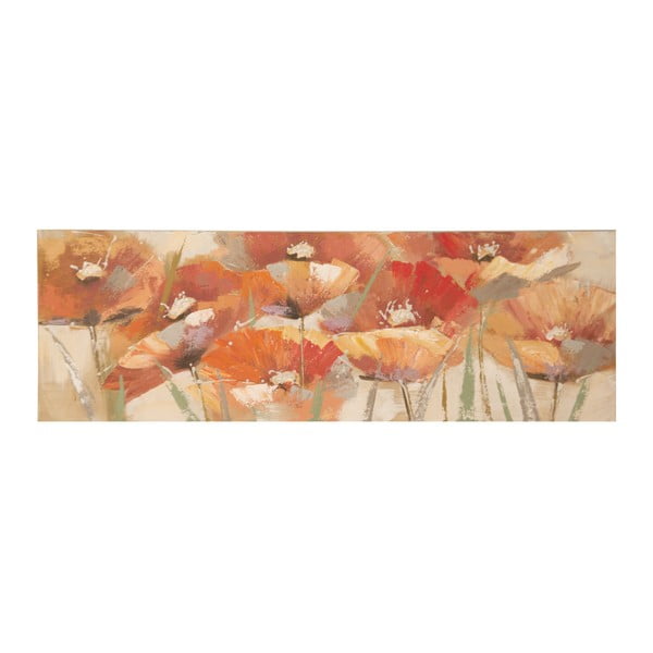 Tablou pictat manual Mauro Ferretti Poppies, 150 x 50 cm