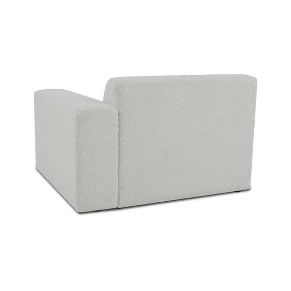 Modul pentru canapea alb cu tapițerie din stofă bouclé (cu colț pe partea dreaptă) Roxy – Scandic-image-2