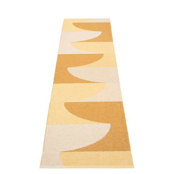 Covor tip traversă pentru interior și exterior galben ocru 70x270 cm Hill Ochre Pale Yellow – Pappelina-image-2