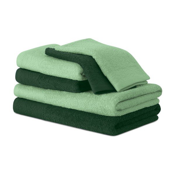 Prosoape de baie verzi 6 buc. din bumbac din frotir Flos – Restilo