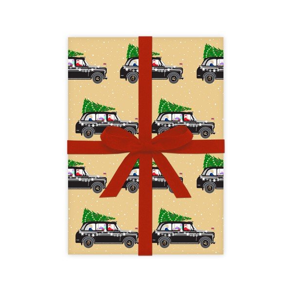 5 coli de hârtie de împachetat eleanor stuart London Christmas , 50 x 70 cm-image-2