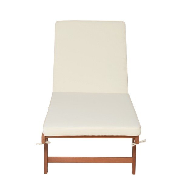 Șezlong de grădină crem/în culoare naturală din lemn masiv San Diego – Garden Pleasure-image-3