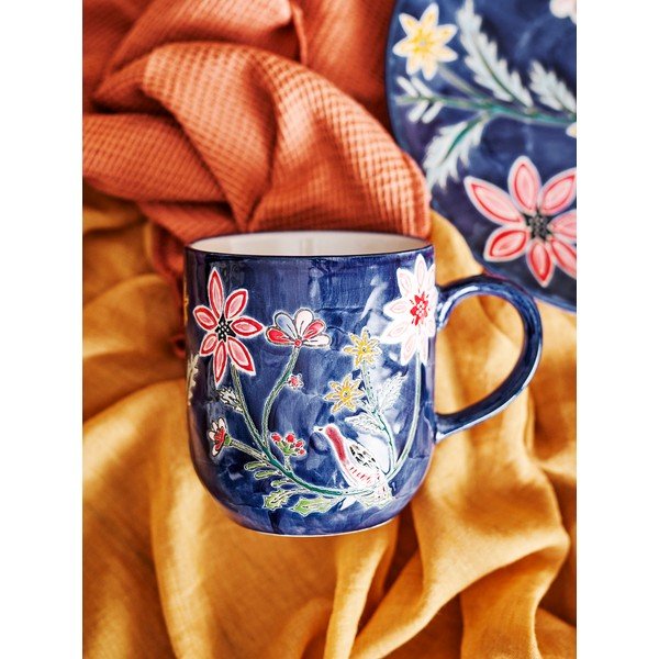 Căni albastru-închis 4 buc. din gresie ceramică Meredith – Bloomingville-image-1