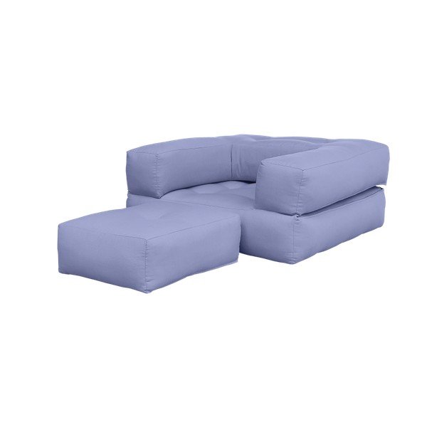 Fotoliu extensibil Karup Cube Blue Breeze-image-1