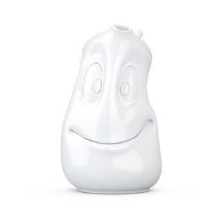 Ceainic din porțelan, zâmbet, 58products, alb