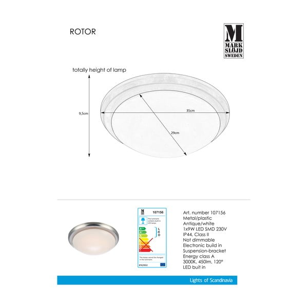 Plafonieră cu LED Markslöjd Rotor, ⌀ 35 cm-image-1
