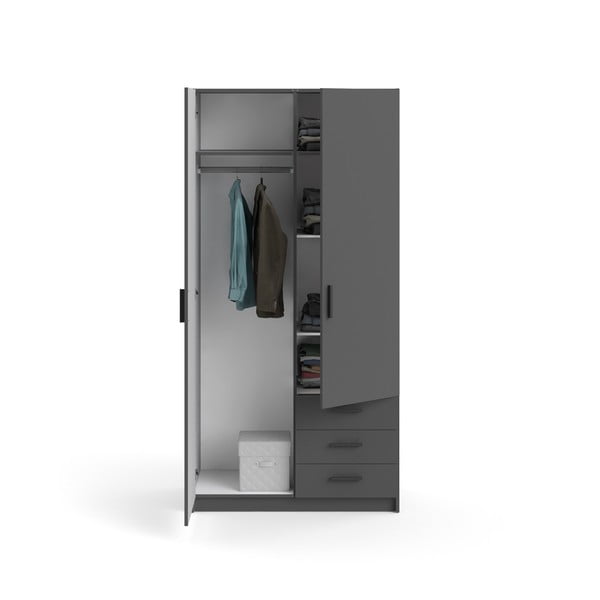 Șifonier gri închis 99x200 cm Sprint – Tvilum-image-2