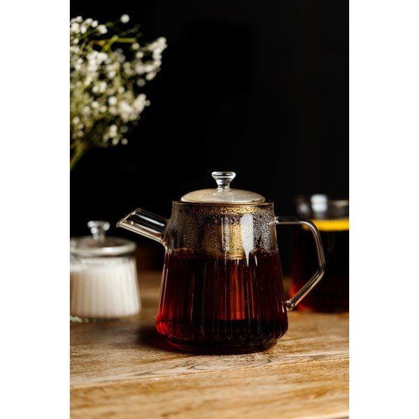 Ceainic auriu cu filtru din sticlă 900 ml Mia – Vialli Design-image-2