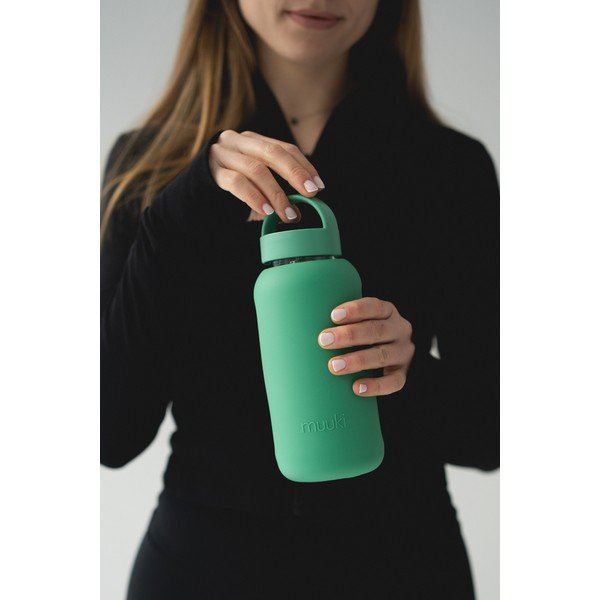Sticlă verde de călătorie 720 ml Frosted Green – Muuki-image-4