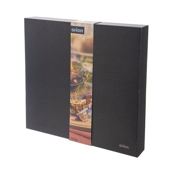 Tacâmuri argintii/în culoare naturală din oțel inoxidabil 15 buc. – Orion-image-4