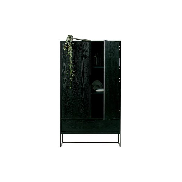 Dulap negru din lemn de frasin 85x149 cm Silas – WOOOD-image-1