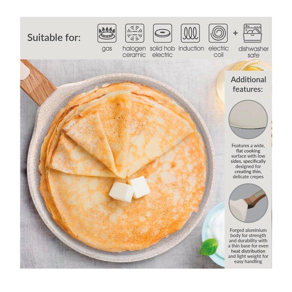 Tigaie cu suprafață ceramică pentru clătite ø 28 cm Signature Range – Cooksmart ®-image-3