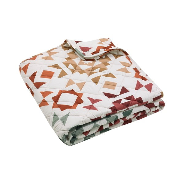 Cuvertură bej matlasată 220x230 cm Autumn Patchwork Geo – Catherine Lansfield