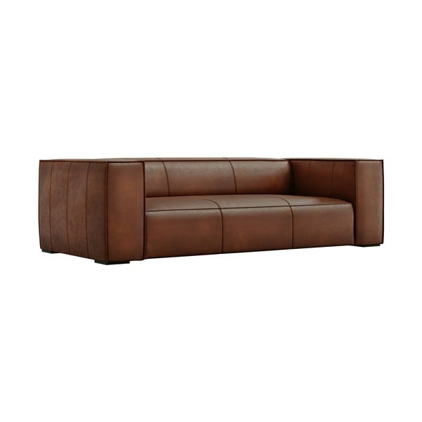 Canapea maro coniac cu tapițerie din piele 227 cm Madame – Windsor & Co Sofas-image-2