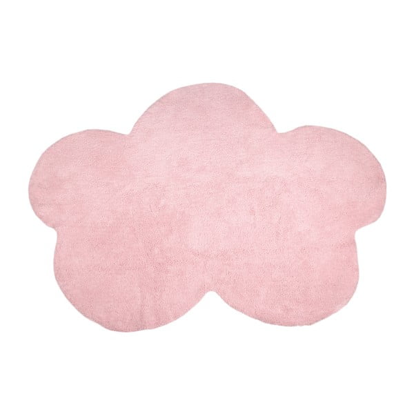 Covor din bumbac Happy Decor Kids Cloud, 160 x 120 cm, roz